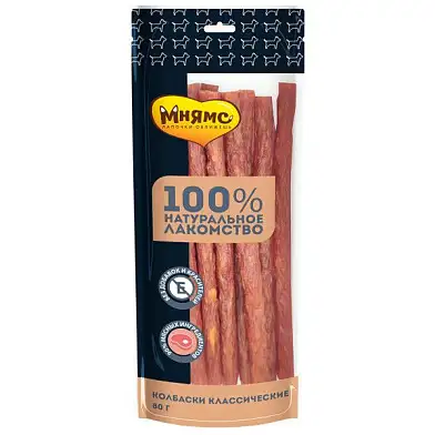 Мнямс лакомство для собак Колбаски классические