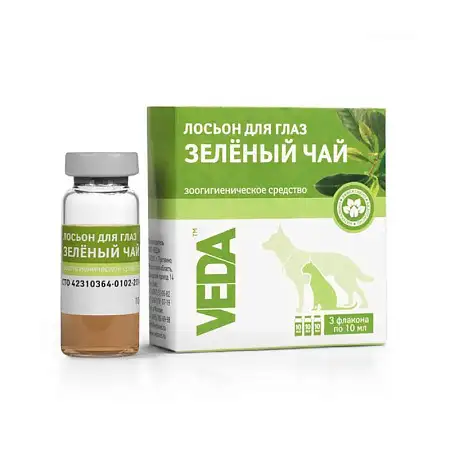 Купить Веда фитоэлита "зелёный чай" лосьон для глаз для кошек и собак 