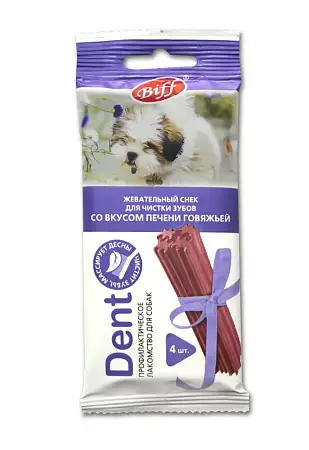 Купить titbit лакомство для собак жевательный снек dent со вкусом печени говяжьей (для мелких пород)